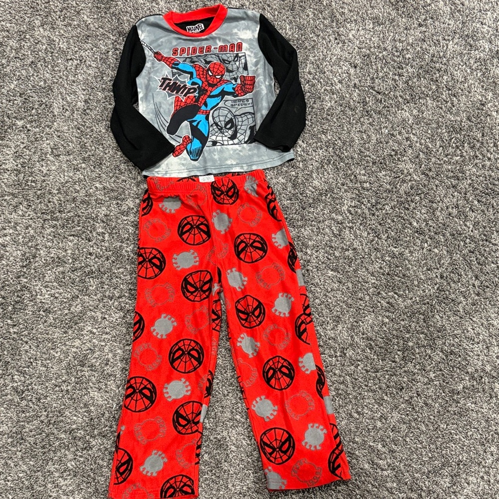Marvel Spider-Man Kids Costume Set - Red, Black, and Gray